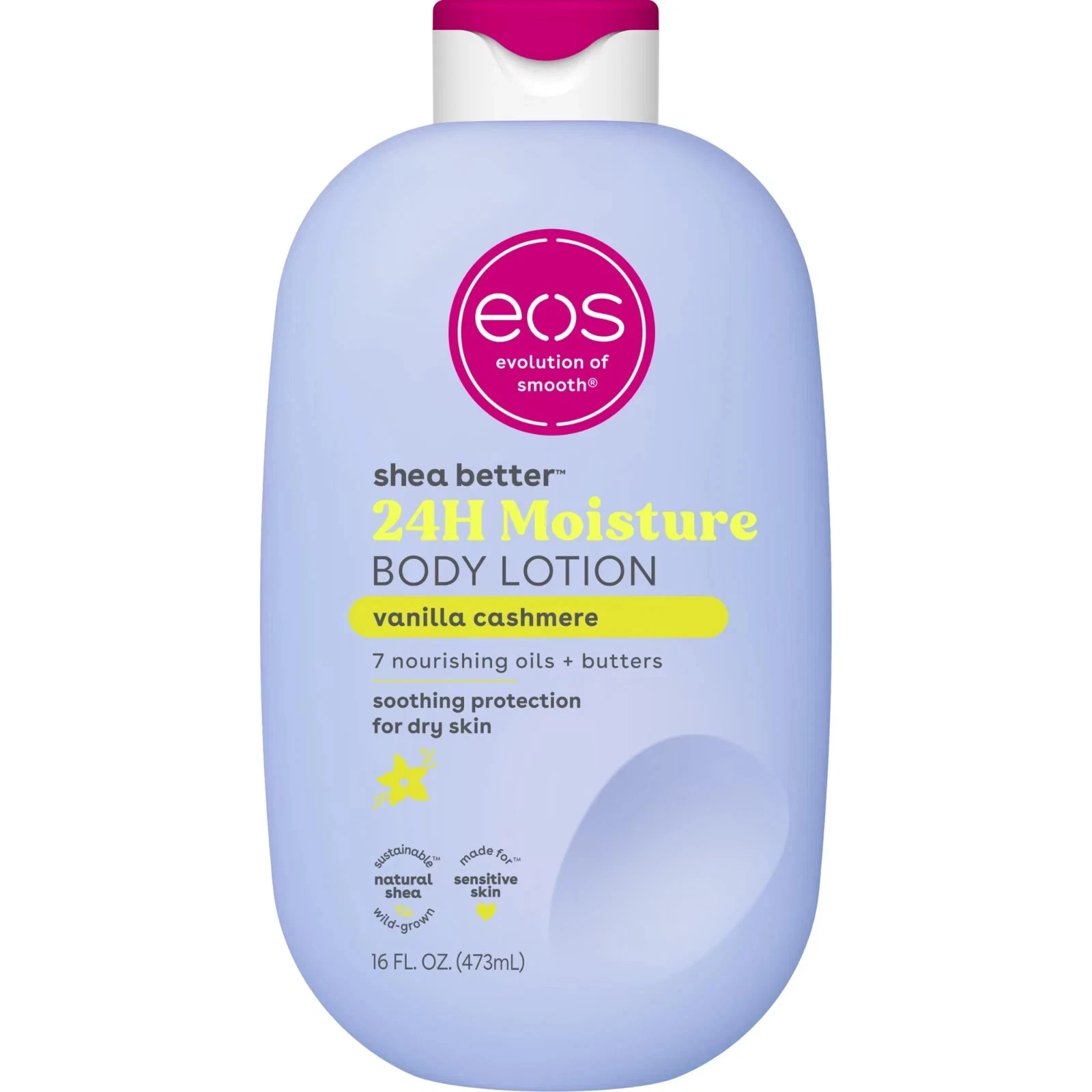 Loção Corporal Vanilla Cashmere, Creme Hidratante 24H para Pele Seca, 473 ml