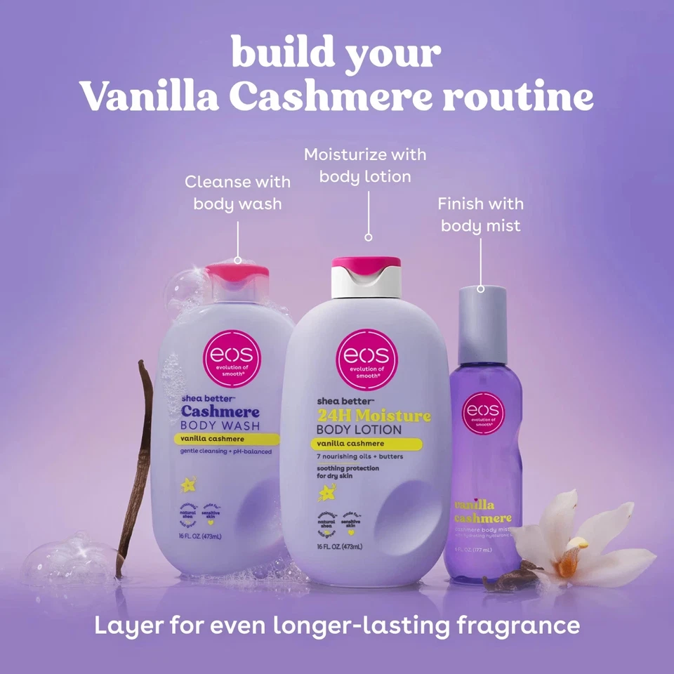 Loção Corporal Vanilla Cashmere, Creme Hidratante 24H para Pele Seca, 473 ml - Image 7