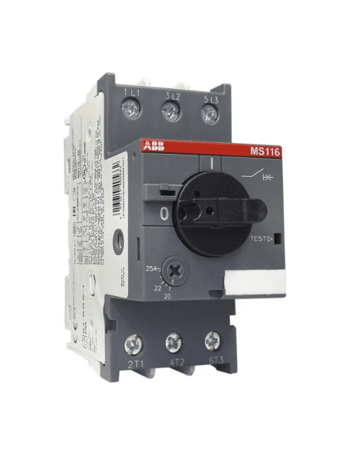 Disjuntor Motor ABB MS116-25 Regulável 20A a 25A 690V (Tripolar)
